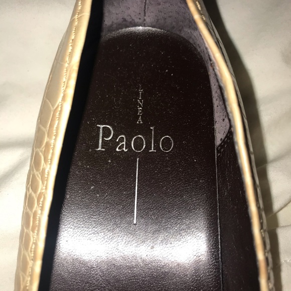 Linea Paolo snakeskin tan loafers size 8 1/2 - Picture 2 of 5